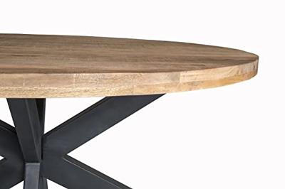 Sohome Ovale Eettafel 'Yannick' Mango met staal, 160 x 80cm Sohome Ovale Eettafel 'Yannick' Mango met staal, 160 x 80cm