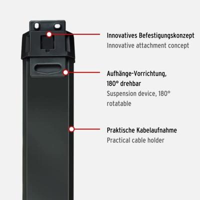 Brennenstuhl Premium-Line Comfort Switch Plus | stekkerdoos | 6-voudig | zwart/lichtgrijs | 3m | H05VV-F 3G1,5 - 1951560102 - thumbnail