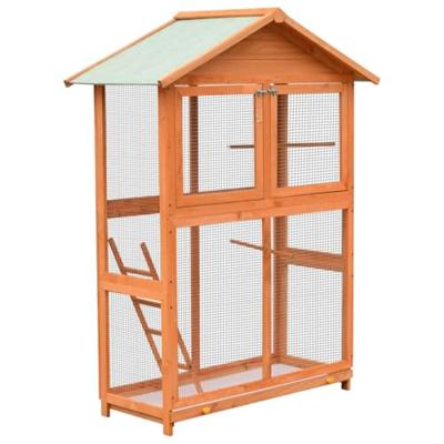 Vogelkooi 125,5x59,5x164 cm massief grenen- en vurenhout
