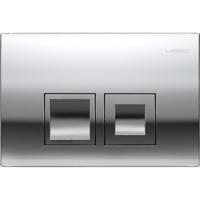Drukplaat Geberit Delta 25 Square DualFlush Frontbediening Chroom - thumbnail