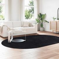 VidaXL Hoogpolig vloerkleed navarra 300x200 cm polyester zwart - thumbnail