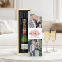 Champagne in bedrukte kist - Moët & Chandon (375ml) - thumbnail