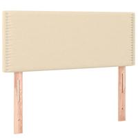 Hoofdbord LED 100x5x78/88 cm stof crèmekleurig - thumbnail