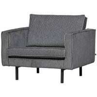 BePureHome fauteuil Rodeo - Streep - Zwart|Grijs - 85x105x86 cm - thumbnail