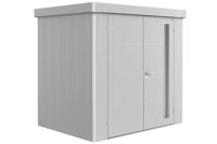Biohort Neo 1B metalen tuinhuis zilver 236x180 cm met dubbele deur- Plat dak- Metaal- Biohort - thumbnail