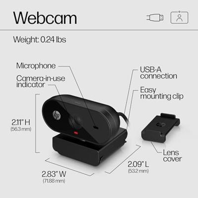 HP 325 Full HD-webcam 1920 x 1080 Pixel Microfoon