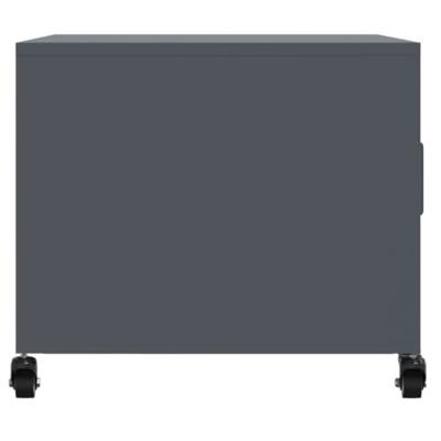 Salontafel 68x50x43,5 cm staal antracietkleurig