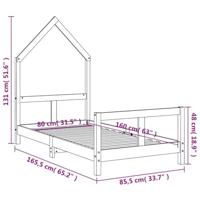 Kinderbedframe 80x160 cm massief grenenhout - thumbnail