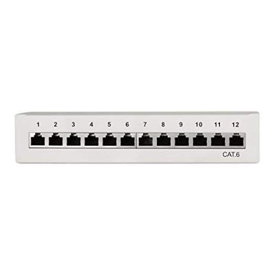 LogiLink Professional Cat.6 (250 MHz) patchpaneel - verdeelpaneel, tafel/wand/desktop, STP (afgeschermd) 12-poort (RJ45)