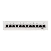 LogiLink Professional Cat.6 (250 MHz) patchpaneel - verdeelpaneel, tafel/wand/desktop, STP (afgeschermd) 12-poort (RJ45) - thumbnail