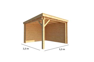 Overkapping Els-Stella 350 cm bij 250 cm diep lessenaarsdak Warentuin Collection - Warentuin collection