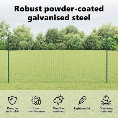 VidaXL Afrasteringspaal 11 pcs groen 120 cm staal