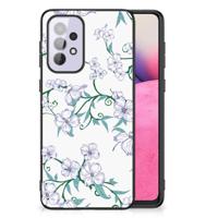 Samsung Galaxy A33 5G Uniek Bloemen Hoesje Blossom White - thumbnail