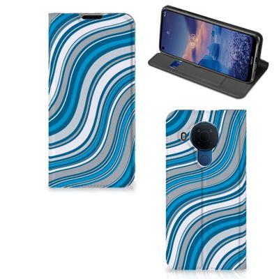 Nokia 5.4 | Hoesje met Magneet | Waves Blue