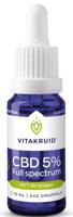 Vitakruid CBD Olie 5% full spectrum met MCT als drager - thumbnail
