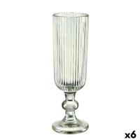 Champagneglas Vivalto OCT-DK80006C OCT-DK80006C Groen Glas 160 ml Strepen (6 Stuks) - thumbnail