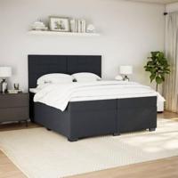 Boxspring met matras fluweel zwart 200x200 cm - thumbnail