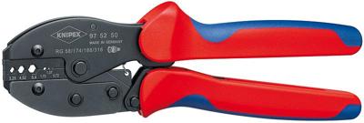 Knipex PreciForce 97 52 50 Krimptang Coax-connectoren BNC, TNC RG58, RG174, RG188, RG316 Knipex PreciForce 97 52 50 Krimptang Coax-connectoren BNC, TNC RG58, RG174, RG188, RG316