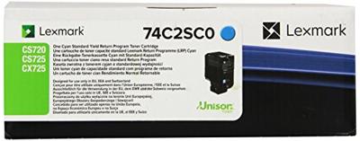 Lexmark Return Program toner CS72x, 7.000 pagina's, OEM 74C2SC0, cyaan Lexmark Return Program toner CS72x, 7.000 pagina's, OEM 74C2SC0, cyaan
