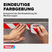 tesa PREMIUM 58131-00000-01 Markeringstape tesa Signal Rood, Wit (l x b) 66 m x 50 mm 1 stuk(s) - thumbnail