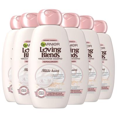 Garnier Loving Blends Milde Haver shampoo - 6 x 300 ml - voordeelverpakking