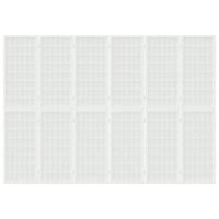 Kamerscherm inklapbaar 6 panelen Japanse stijl 240x170 cm wit - thumbnail