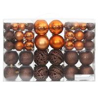VidaXL Kerstballen 100 st 3/4/6 cm bruin - thumbnail