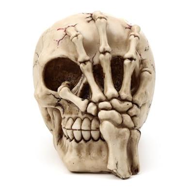 Schedel Hoofd met Skelet Klauw Woonaccessoire