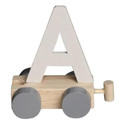 JeP kids houten treinletter A-blauw