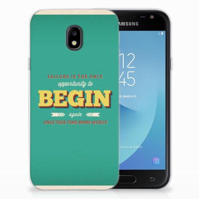 Samsung Galaxy J3 2017 | Siliconen hoesje | met naam Quote Begin Samsung Galaxy J3 2017 | Siliconen hoesje | met naam Quote Begin