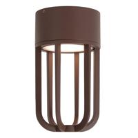 Lucide WELLS - Plafonnière Binnen/Buiten - Ø 10 cm - LED - 1x8W 2700K - IP54 - Roest bruin | Essential - thumbnail