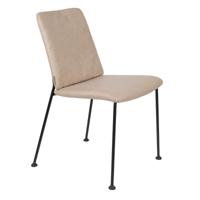 Tweedekansje Zuiver Fab stoel gestoffeerd beige - Set van 2 - thumbnail