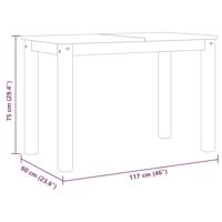 Eettafel Panama 117x60x75 cm massief grenenhout wit - thumbnail