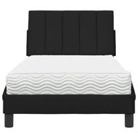Bed met matras stof zwart 90x200 cm - thumbnail