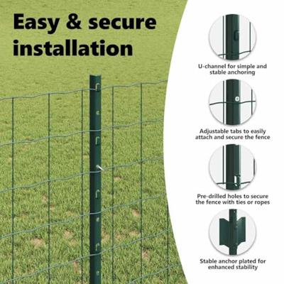 VidaXL Hek met paal groen 1 x 25 m staal