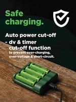 GP Recyko B421 Batterijlader + 4x AA 2100mAh - thumbnail