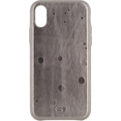 Senza Glam Leather Cover Apple iPhone X/Xs Metallic Grey