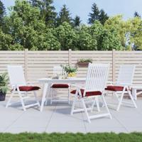 VidaXL Palletkussens 4 st 50x50x7 cm oxford stof wijnrood - thumbnail