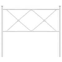 Hoofdbord 100 cm metaal wit - thumbnail