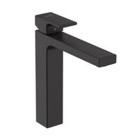 Wastafelmengkraan HansGrohe Vernis Shape Eengreeps 230 Zinc Met Trekwaste Mat Zwart - thumbnail