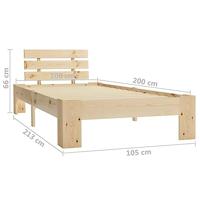 Bedframe massief grenenhout 100x200 cm - thumbnail