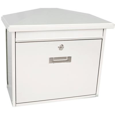 Basic wandbrievenbus met krantenvak Zamoran - wit