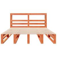 Bedframe zonder matras massief grenenhout wasbruin 140x200 cm - thumbnail