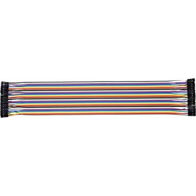 Renkforce JKFF403 Jumperkabel Arduino, Banana Pi, Raspberry Pi® [40x Draadbrug-bus - 40x Draadbrug-bus] 30.00 cm Bont