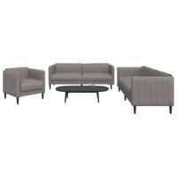 3-delige Loungeset stof taupe - thumbnail