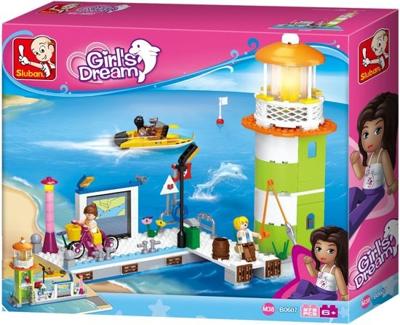 Sluban Lighthouse and Pier (Girl's Dream) bouwstenen set