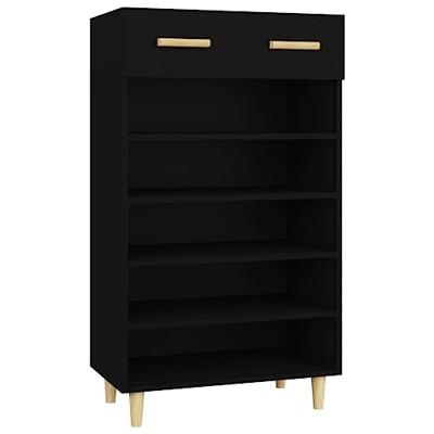 VidaXL Schoenenkast 60x35x105 cm bewerkt hout zwart