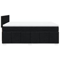 Boxspring met matras stof zwart 140x190 cm - thumbnail