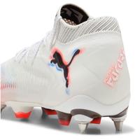 PUMA Future 8 Ultimate IJzeren-Nop Voetbalschoenen (SG) Wit Felrood Blauw - thumbnail