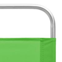Strandstoelen 2 st inklapbaar stof groen - thumbnail